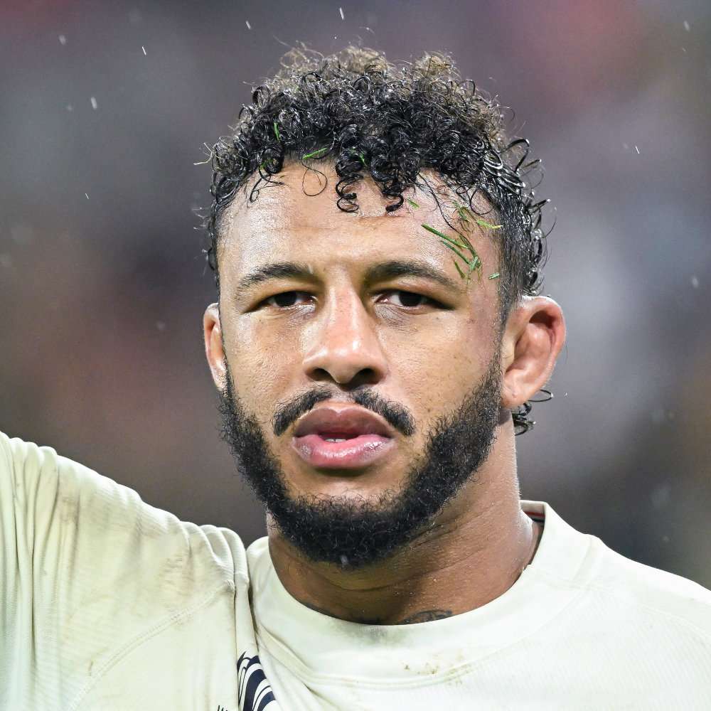 Courtney Lawes during the Rugby union World Cup XV RWC match between England and South Africa Springboks at Stade de France in Saint-Denis near Paris on October 21, 2023.